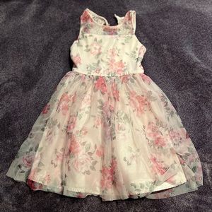 Girls pink floral dress